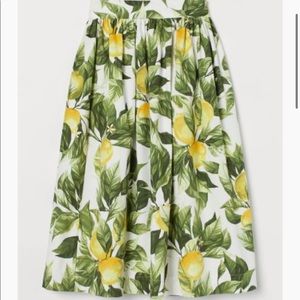 Retro Cotton Lemon Skirt